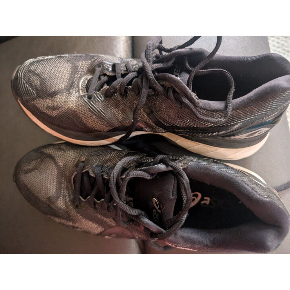 Asics Gel Nimbus 19 Athletic Women's Size 8.5 Running Shoes Black White Silver - Picture 4 of 8